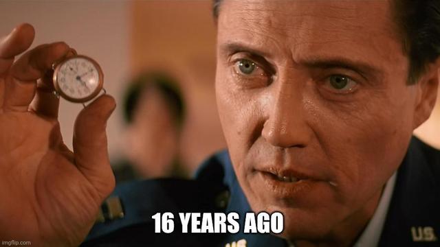 Yet another iconic scene from Pulp Fiction: Christopher Walken telling a story of his father's watch: "16 years ago..."